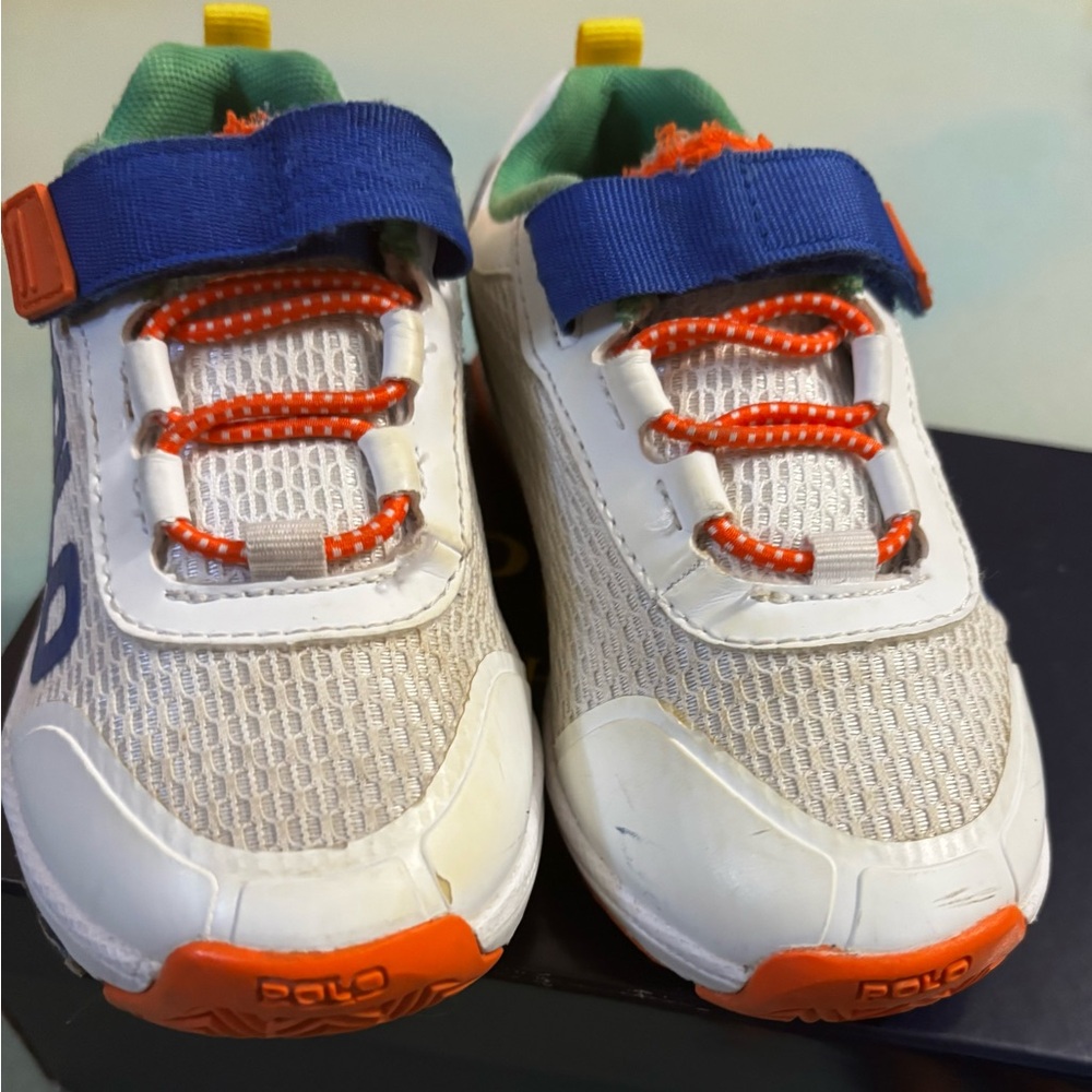 Polo by Ralph Lauren White Multi-Color Kids Sneakers - Picture 2 of 4